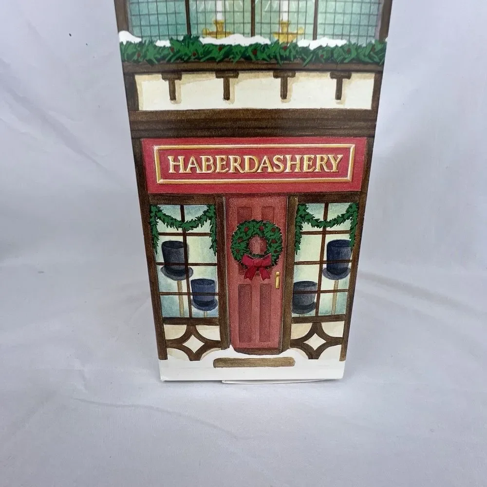 Vtg BYERS CHOICE Caroler Double Christmas Village Storage Display Box Toy Shop